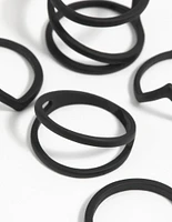 Black Zig Zag Ring 5-Pack