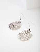 Antique Silver Teardrop Earrings