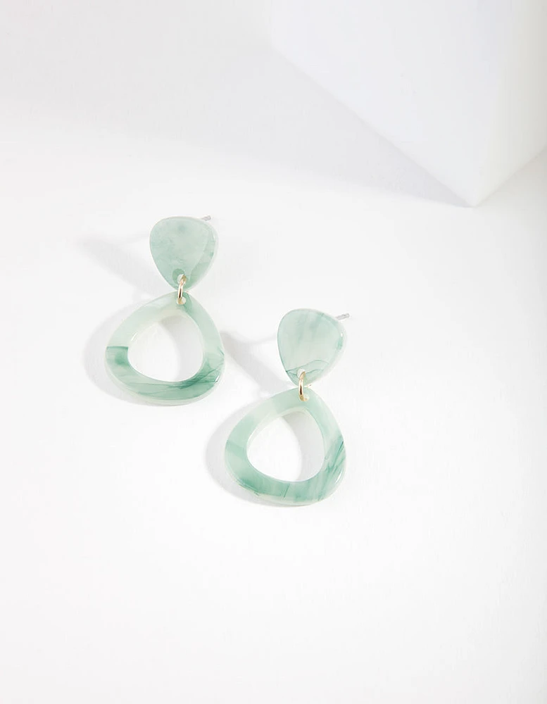 Acrylic Double Teardrop Earrings