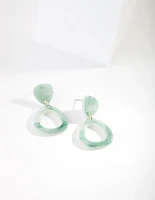 Acrylic Double Teardrop Earrings