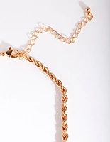 Gold Twist Rope Anklet