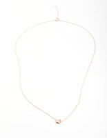 Rose Gold Plated Sterling Silver Micro Heart Necklace