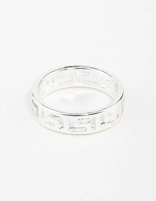 Silver Geometric Ring