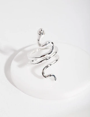 Silver Fine Snake Ring