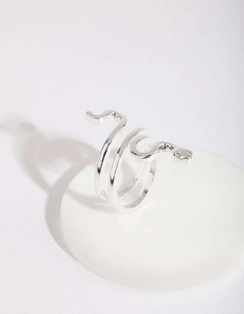 Silver Fine Snake Ring