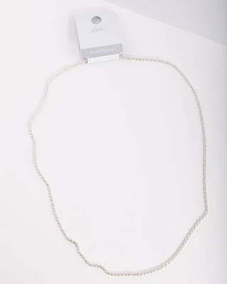 Silver Plated 60cm Rope Chain Necklace