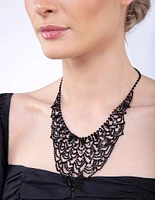 Black Lattice Cupchain Necklace