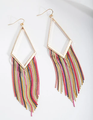 Gold Rainbow Snake Chain Earrings