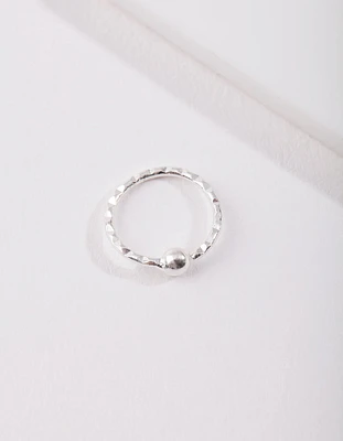 Sterling Silver Diamond-Cut Nose Ring