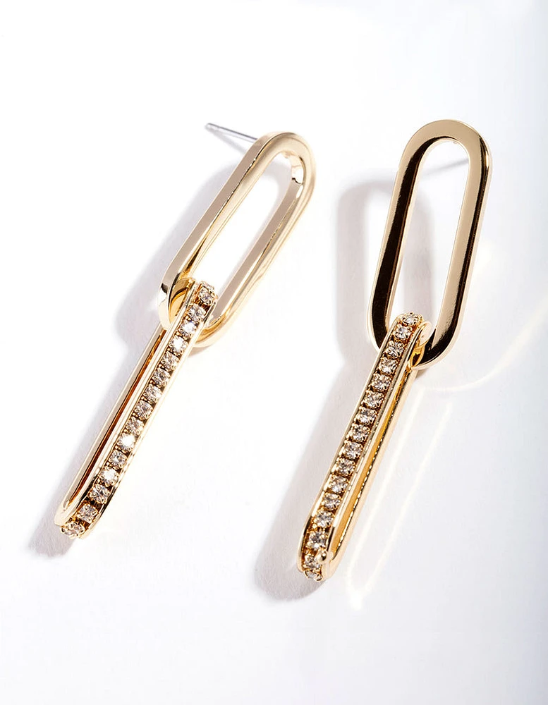 Gold Plated Drop Earrings