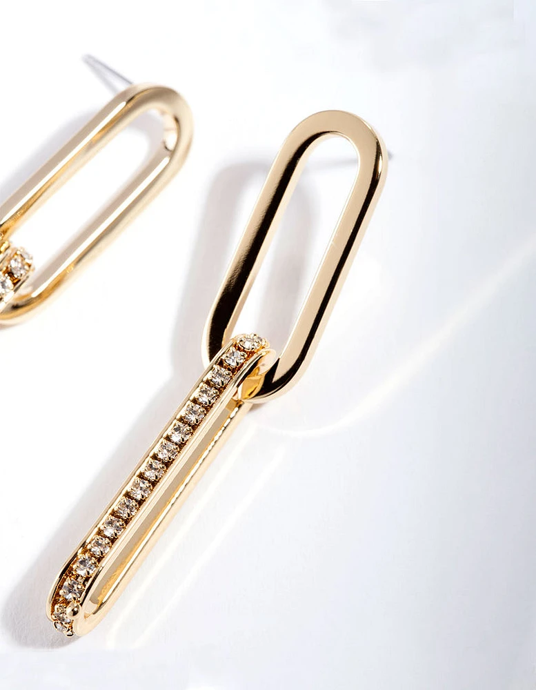 Gold Plated Drop Earrings