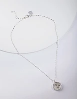 Silver Shaker Circle Necklace