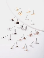 Mixed Metal Charm Earring 12-Pack