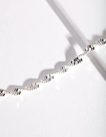 Silver Twist Chain Anklet