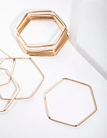 Gold Hexagon Bracelet 10-Pack