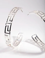 Silver Geometric Hoop Earrings