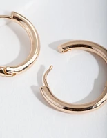 Gold Polished Hoop Earrings