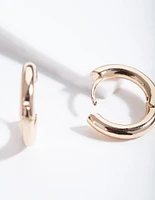 Gold 20mm Small Polished Hoop Earrings