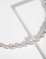 Silver Rope Chain Anklet