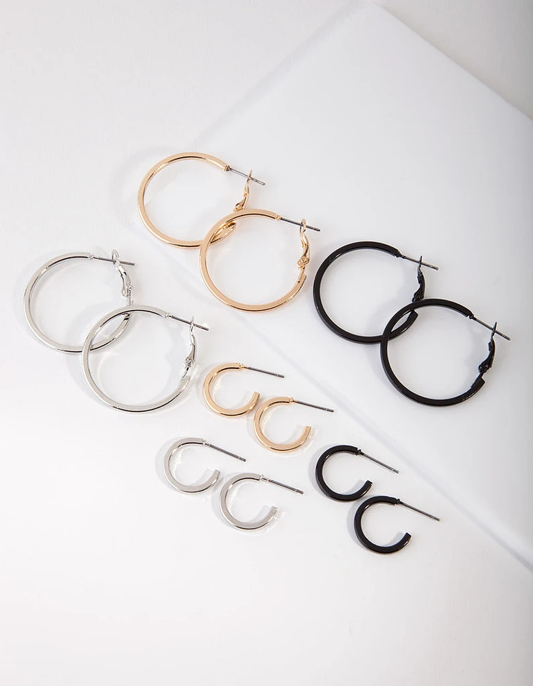 Mixed Metal Small & Large Hoop Pack