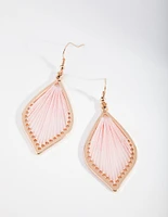 Gold Blush Harp Drop Earrings