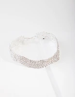 Silver 5 Row Cupchain Bracelet