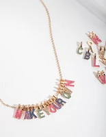 Kids Gold Glitter Make Your Own Necklace