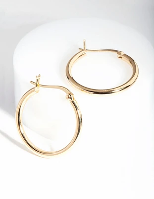 Gold Plated Sterling Silver Hoop Earrings