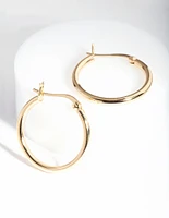 Gold Plated Sterling Silver Hoop Earrings