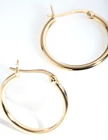 Gold Plated Sterling Silver Hoop Earrings