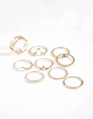 Gold Key Cut-Out Ring Pack