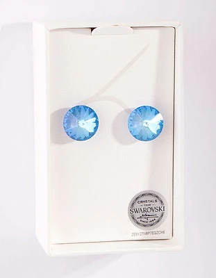 Blue Diamond Simulant Stud Earrings