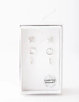 Diamond Simulant Silver Star Stud Earring Pack