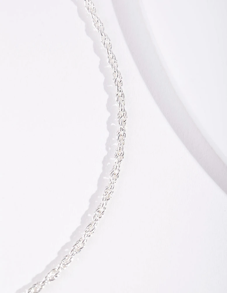 Silver Plated Thin Necklace