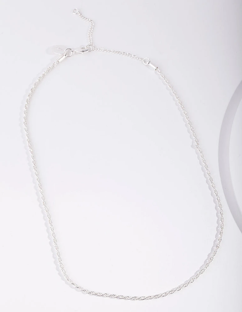 Silver Plated Thin Necklace