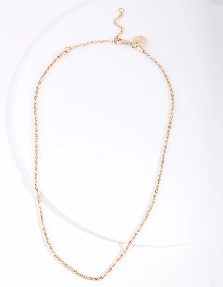 Gold Plated Thin Necklace