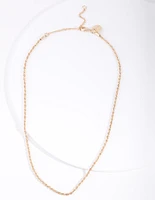 Gold Plated Thin Necklace