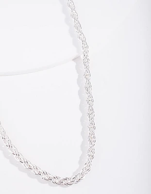 Silver Plated Thick Chain Necklace