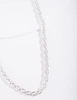 Silver Plated Thick Chain Necklace