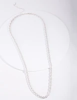 Silver Plated Thick Chain Necklace