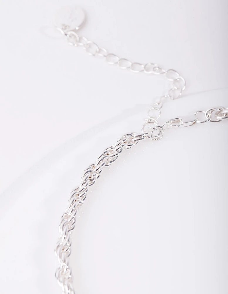 Silver Plated Thick Chain Necklace