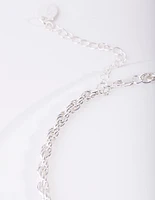 Silver Plated Thick Chain Necklace