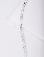 Silver Plated 60cm Figaro Chain Necklace