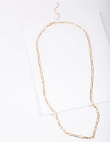 Gold Plated 60cm Figaro Necklace