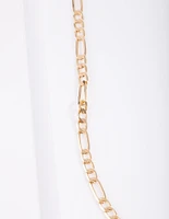 Gold Plated 60cm Figaro Necklace