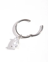 Surgical Steel Cubic Zirconia Droplet Belly Ring