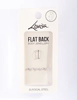 Surgical Steel Cubic Zirconia Flat Back 6-Pack