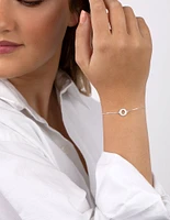 Sterling Silver Open Circle Toggle Bracelet