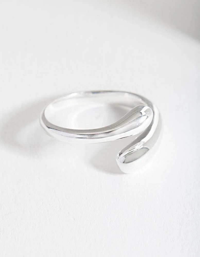 Sterling Silver Organic Open Ring