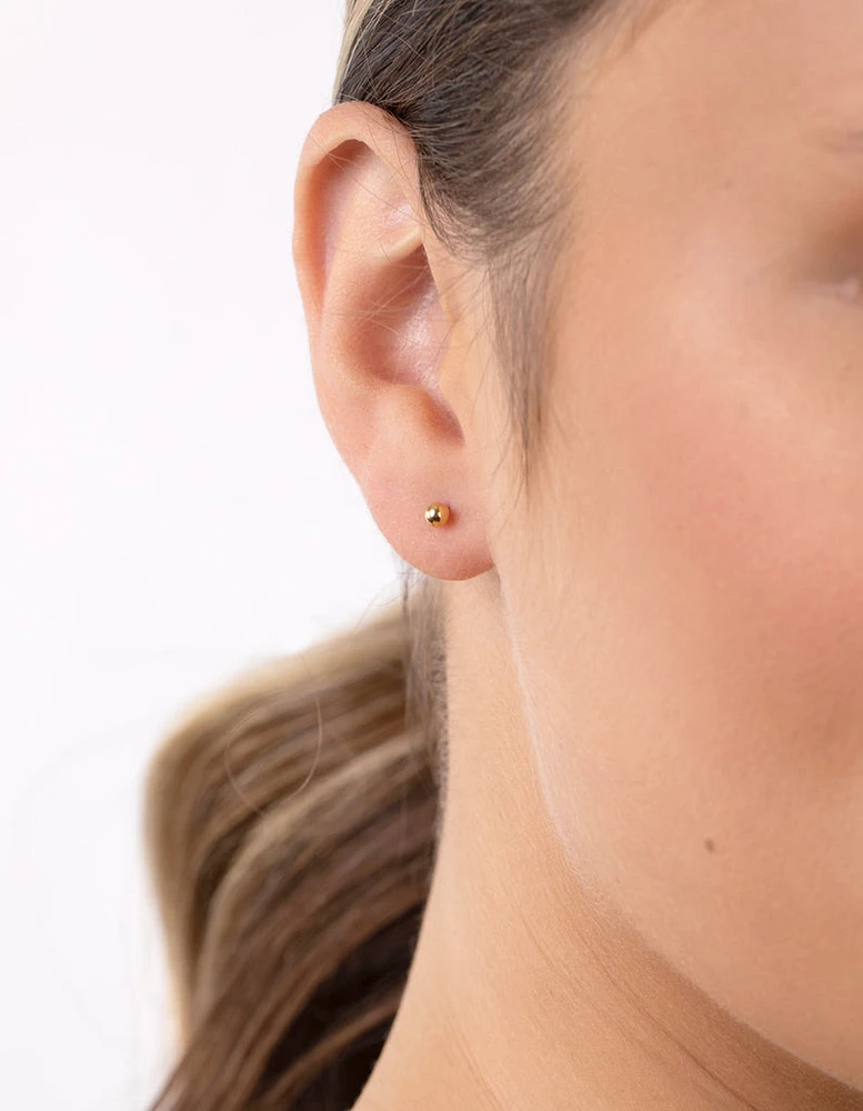 Gold Plated Sterling Silver Stud & Hoop Pack Earring